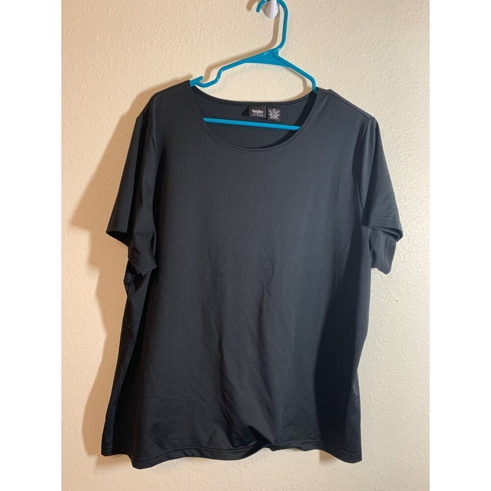 Mossimo Stretch T Shirt Womens Plus Size 1X Black LS4
